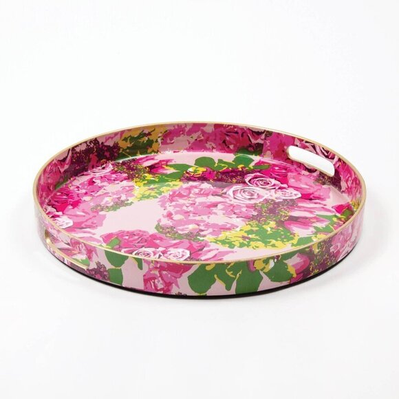 Rose Garden Round Tray Decorative - Picture 1 of 2